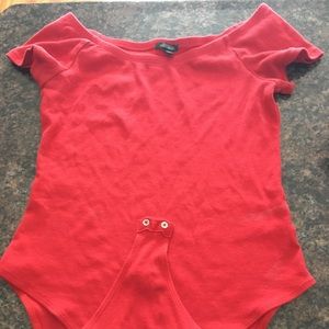 *2/$15* Coral short-sleeve bodysuit